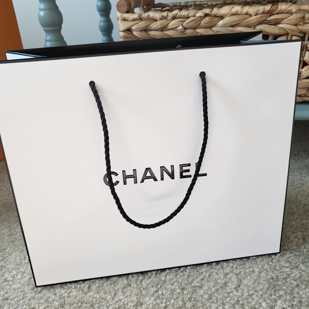 Chanel White Shopping Bag